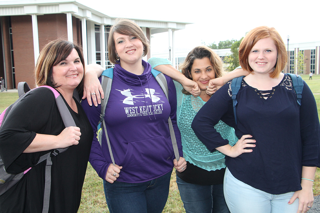 female students on campus